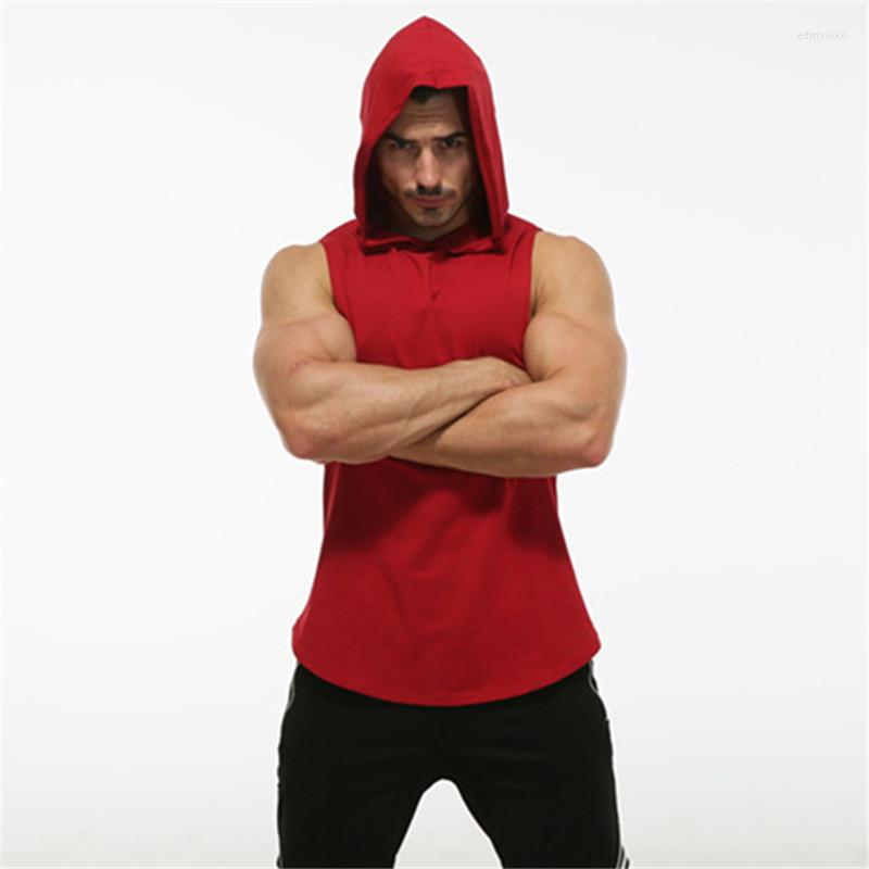 Men' Tank Tops 6 Colors Men Hooded Gym Tanks Hood Black White Gray Red Sleeveless Male Tanktop Fitness Wear Workout Clothing, Dark blue
Men' Tank Tops 6 Colors Men Hooded Gym Tanks Hood Black White Gray Red Sleeveless Male Tanktop Fitness Wear Workout Clothing, Dark blue