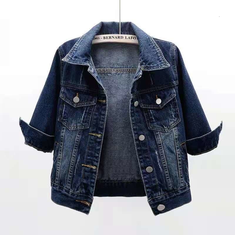 Women's Jackets Women 2023 Three Denim Quarter Sleeves Jean Woman Comfortable Coat Chaqueta Vaquera Mujer Veste Jeans Femme 230202, Dark blue
Women's Jackets Women 2023 Three Denim Quarter Sleeves Jean Woman Comfortable Coat Chaqueta Vaquera Mujer Veste Jeans Femme 230202, Dark blue
