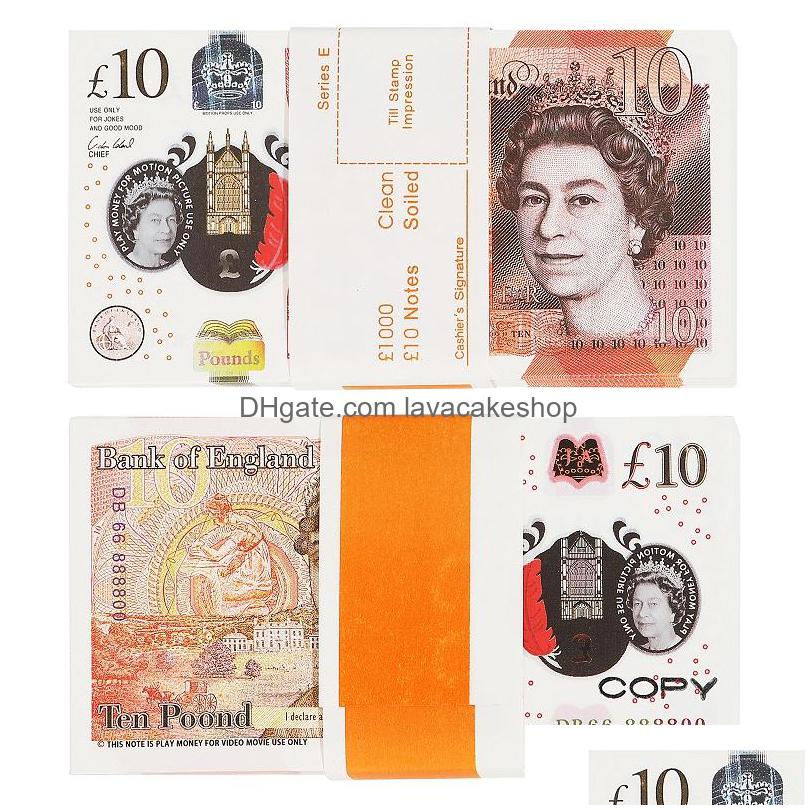 Other Festive Party Supplies Prop Money Toys Uk Pounds Gbp British 10 20 50 Commemorative Fake Notes Toy For Kids Christmas Gifts Dhxlq f7b