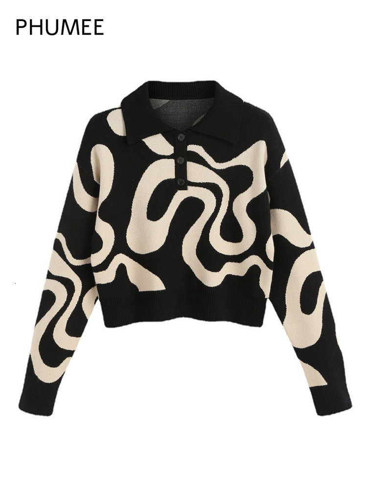 Women's Sweaters PHUMEE High Street Y2K Button Swirl Pattern Long Sleeve Knit Sweater Women Casual Turn Down Collar Loose Pullover Knitwear Top 230202, Black
Women's Sweaters PHUMEE High Street Y2K Button Swirl Pattern Long Sleeve Knit Sweater Women Casual Turn Down Collar Loose Pullover Knitwear Top 230202, Black