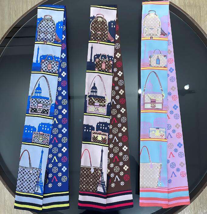 Desinger Letters Print Bags Scarves Accessories Silk Handle Gloves Wraps Muffler Wallet Purse Handbag Women Bag Paris Tote Luggage
