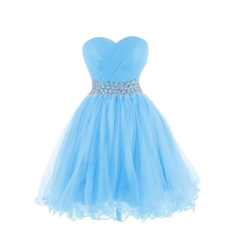Party Dresses Royal Blue Homecoming Short Sweetheart Tulle Prom Dress Mini Crystal Pleat Graduation Evening GownsParty, Champagne
Party Dresses Royal Blue Homecoming Short Sweetheart Tulle Prom Dress Mini Crystal Pleat Graduation Evening GownsParty, Champagne