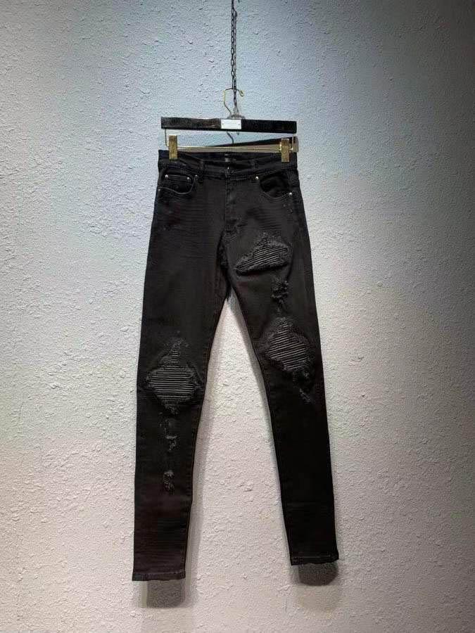 Men's Jeans Men Ribbed Leather Patch Stretchy Skinny Distressed Black JeansMen's, Picture shown
Men's Jeans Men Ribbed Leather Patch Stretchy Skinny Distressed Black JeansMen's, Picture shown