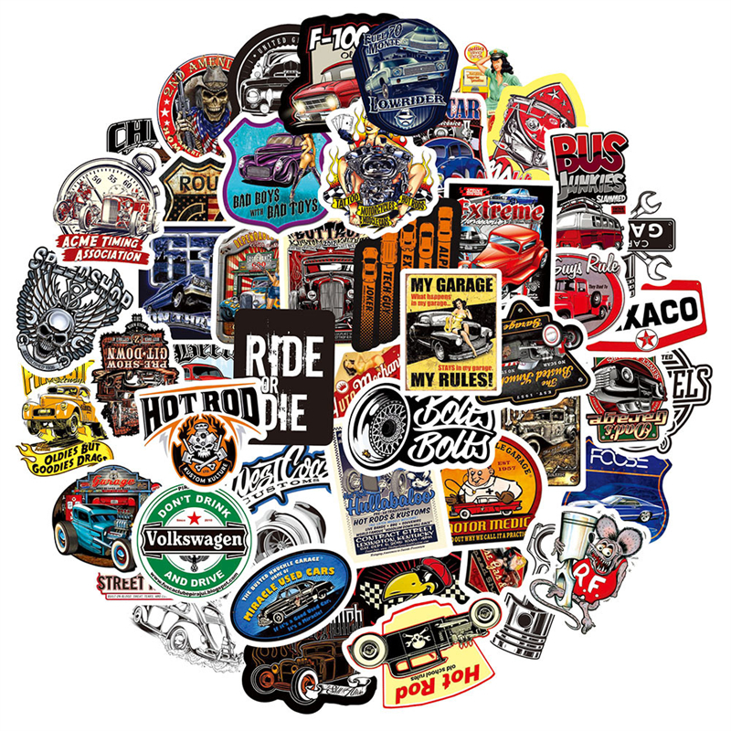 50Pcs Classic Vintage Car Stickers for Teens Adults Men Waterproof Vinyl Decorative Old Car KL003-158, Multi colors
50Pcs Classic Vintage Car Stickers for Teens Adults Men Waterproof Vinyl Decorative Old Car KL003-158, Multi colors