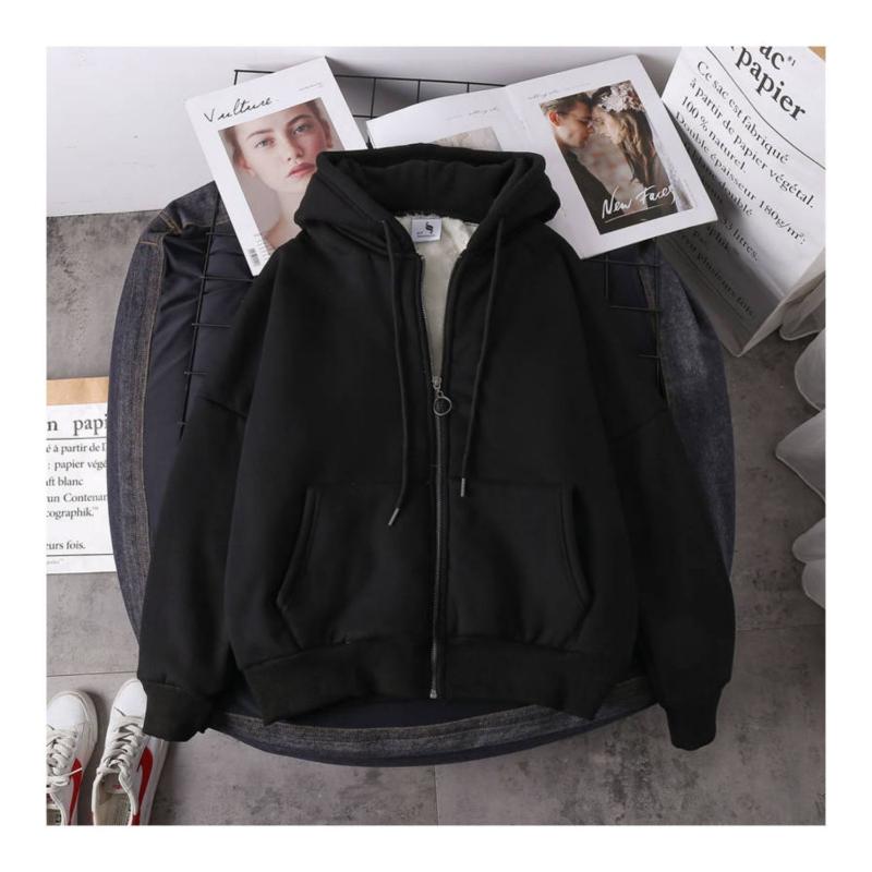 Women's Hoodies & Sweatshirts Faux Sheep Wool Coat Oversized Hoodie Trend Ins Hooded Zip Warm Winter Woman Clothes Chic SweaterW, Black
Women's Hoodies & Sweatshirts Faux Sheep Wool Coat Oversized Hoodie Trend Ins Hooded Zip Warm Winter Woman Clothes Chic SweaterW, Black
