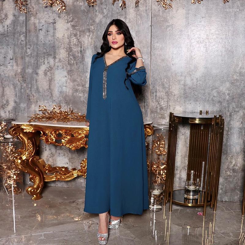 Ethnic Clothing Ramadan Eid Diamond Beading Abaya Dubai Kaftan Muslim Dress Slam Djelaba Robe Longue Femme Musulman Abayas Wy466
Ethnic Clothing Ramadan Eid Diamond Beading Abaya Dubai Kaftan Muslim Dress Slam Djelaba Robe Longue Femme Musulman Abayas Wy466