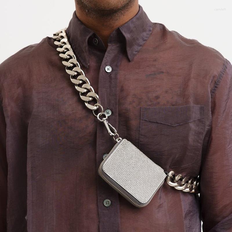 Evening Bags Thick Metal Chain Wallet Diamonds Shoulder Bag Mini Small Chest Zero Lady, Silver
Evening Bags Thick Metal Chain Wallet Diamonds Shoulder Bag Mini Small Chest Zero Lady, Silver