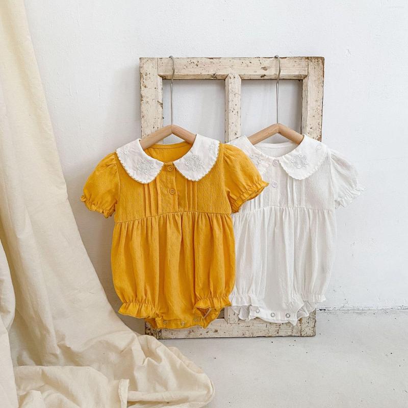 Clothing Sets Baby Romper Summer Bron Lotus Leaf Collar Cotton Puff Sleeve Rompers Lace Doll Collars Short-sleeved Jumpsuit, White
Clothing Sets Baby Romper Summer Bron Lotus Leaf Collar Cotton Puff Sleeve Rompers Lace Doll Collars Short-sleeved Jumpsuit, White