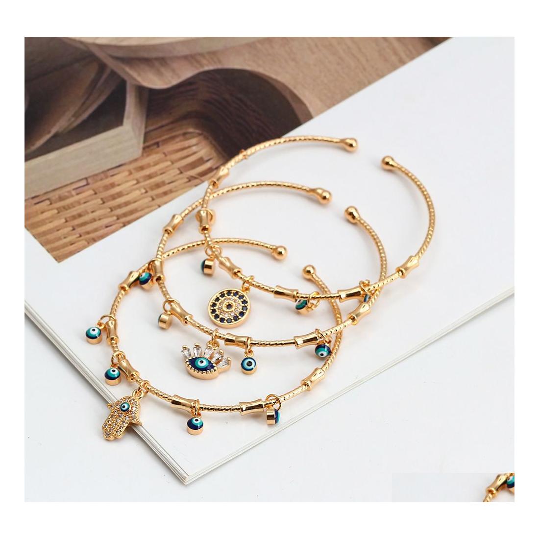 Bangle Fashion Jewelry Evil Eye Bracelets Enamel Palm Blue Eyes Opening Bracelet Drop Delivery Dh8V9
Bangle Fashion Jewelry Evil Eye Bracelets Enamel Palm Blue Eyes Opening Bracelet Drop Delivery Dh8V9