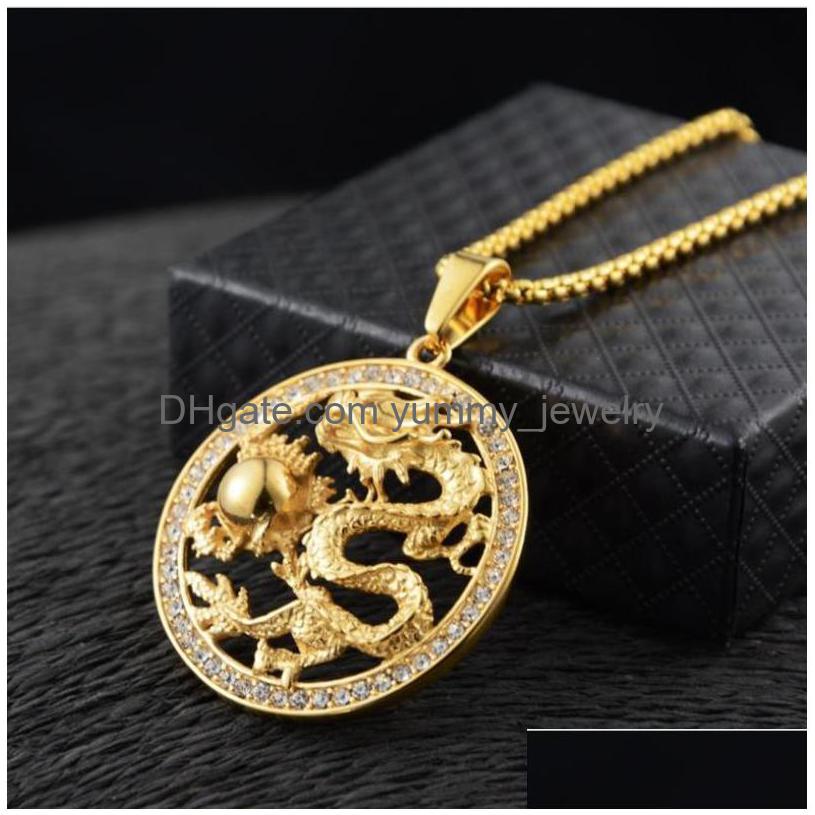Pendant Necklaces Dragon Nightclub Hiphop Street Set Diamond Play Bead Titanium Steel For Men And Women Accessoriependant Drop Deliv Dhxxo
Pendant Necklaces Dragon Nightclub Hiphop Street Set Diamond Play Bead Titanium Steel For Men And Women Accessoriependant Drop Deliv Dhxxo
