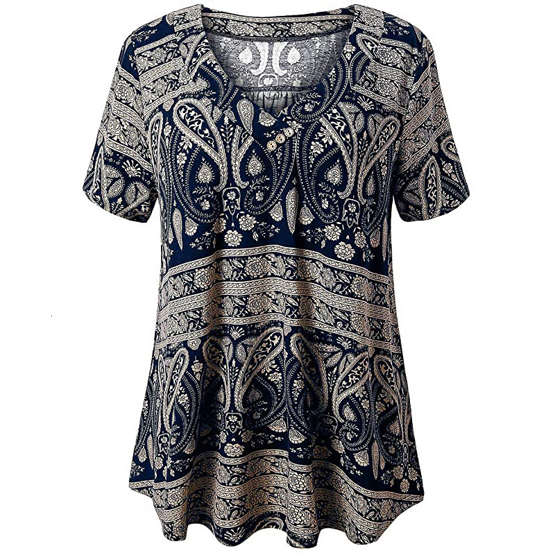 Women's Plus Size T-Shirt Summer Women V Neck Short Sleeve Retro Printing Vintage Blouse 4XL Plus Size Ladies Tunic Tops Big Size Women Clothing 230203, Turquoise
Women's Plus Size T-Shirt Summer Women V Neck Short Sleeve Retro Printing Vintage Blouse 4XL Plus Size Ladies Tunic Tops Big Size Women Clothing 230203, Turquoise
