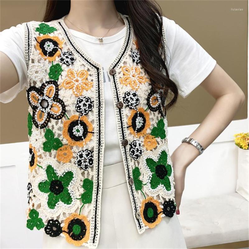 Women's Vests Designer Floral Embroidery Hollow Out Crochet Vest Boho Beach Holiday Wear Crop Top Women Sleeveless Waistcoat Outwear, Blue
Women's Vests Designer Floral Embroidery Hollow Out Crochet Vest Boho Beach Holiday Wear Crop Top Women Sleeveless Waistcoat Outwear, Blue