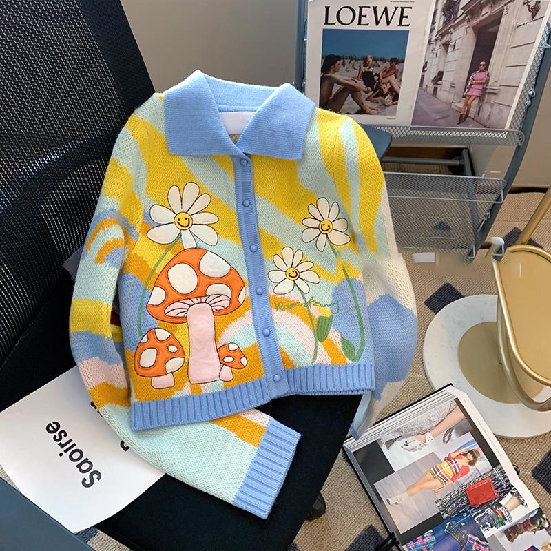 Women' Knits Cute Cartoon Print Women Contrast Color Design Knitwear Baggy Long Sleeve Lapel Vintage Lady Knit Cardigan Sweater 2023 Cozy, Blue
Women' Knits Cute Cartoon Print Women Contrast Color Design Knitwear Baggy Long Sleeve Lapel Vintage Lady Knit Cardigan Sweater 2023 Cozy, Blue