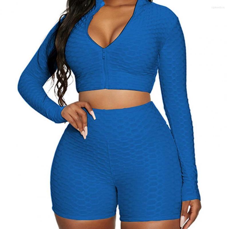 Active Sets Women Yoga Set Sportswear Solid Color Pineapple Grid Summer Skinny Long Sleeve Zipper Coat High Waist Hip Lift Shorts, Black
Active Sets Women Yoga Set Sportswear Solid Color Pineapple Grid Summer Skinny Long Sleeve Zipper Coat High Waist Hip Lift Shorts, Black