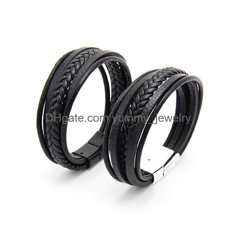 Charm Bracelets Mti Layer Handmade Mens European And American Jewelry Leather Rope Magnetic Retro Nail Drop Delivery Dhr2F
Charm Bracelets Mti Layer Handmade Mens European And American Jewelry Leather Rope Magnetic Retro Nail Drop Delivery Dhr2F