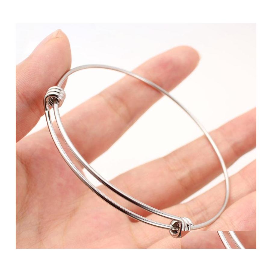 Bangle Stainless Steel Wire Bracelet 50Mm 55Mm 60Mm 65Mm Adjustable Charm Wrist Bracelets Cuff Bangles Expandable Jewelry Making Diy Oteoq
Bangle Stainless Steel Wire Bracelet 50Mm 55Mm 60Mm 65Mm Adjustable Charm Wrist Bracelets Cuff Bangles Expandable Jewelry Making Diy Oteoq