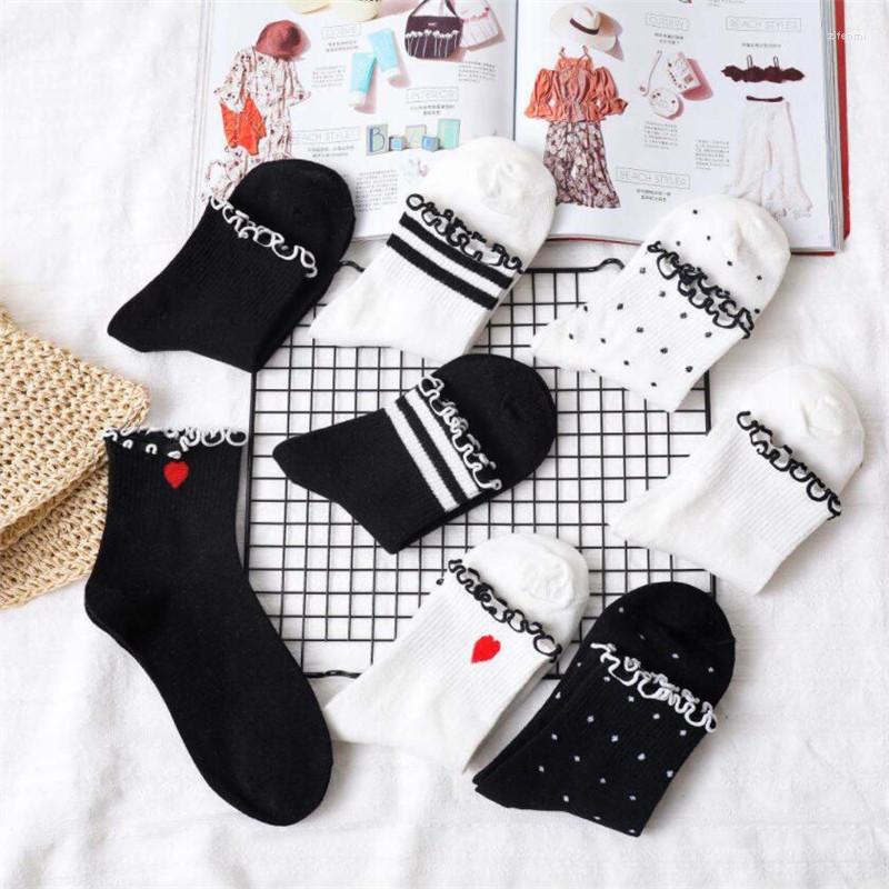 Women Socks Fashion Art Cotton Color Spring Summer And Autumn Black White Frilly Sock Woman's Ladies Solid Ruffle, 01
Women Socks Fashion Art Cotton Color Spring Summer And Autumn Black White Frilly Sock Woman's Ladies Solid Ruffle, 01