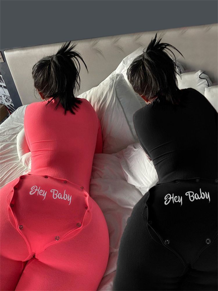 Women's Jumpsuits Rompers Long Sleeve Jumpsuits Women Homewear Autumn V Neck Buttons Sexy Pajama Romper Letter Back Flap Sleepwear Female 230203, B3
Women's Jumpsuits Rompers Long Sleeve Jumpsuits Women Homewear Autumn V Neck Buttons Sexy Pajama Romper Letter Back Flap Sleepwear Female 230203, B3