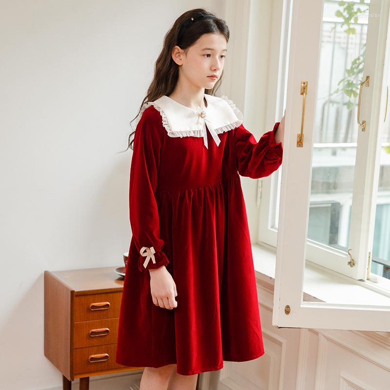 Girl Dresses Winter Velvet Dress For Girls Thick Warm Red Year Kids Princess Christmas Evening Party Gowns Teen Children Clothes, Autumn red
Girl Dresses Winter Velvet Dress For Girls Thick Warm Red Year Kids Princess Christmas Evening Party Gowns Teen Children Clothes, Autumn red