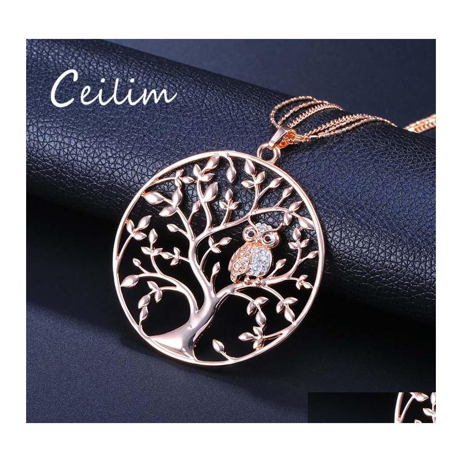 Pendant Necklaces Small Owl Necklace Tree Of Life Women Rose Gold Sier Color Chain Hollow Long Pendants Jewelry Fashion Gifts Drop De Otcwj
Pendant Necklaces Small Owl Necklace Tree Of Life Women Rose Gold Sier Color Chain Hollow Long Pendants Jewelry Fashion Gifts Drop De Otcwj