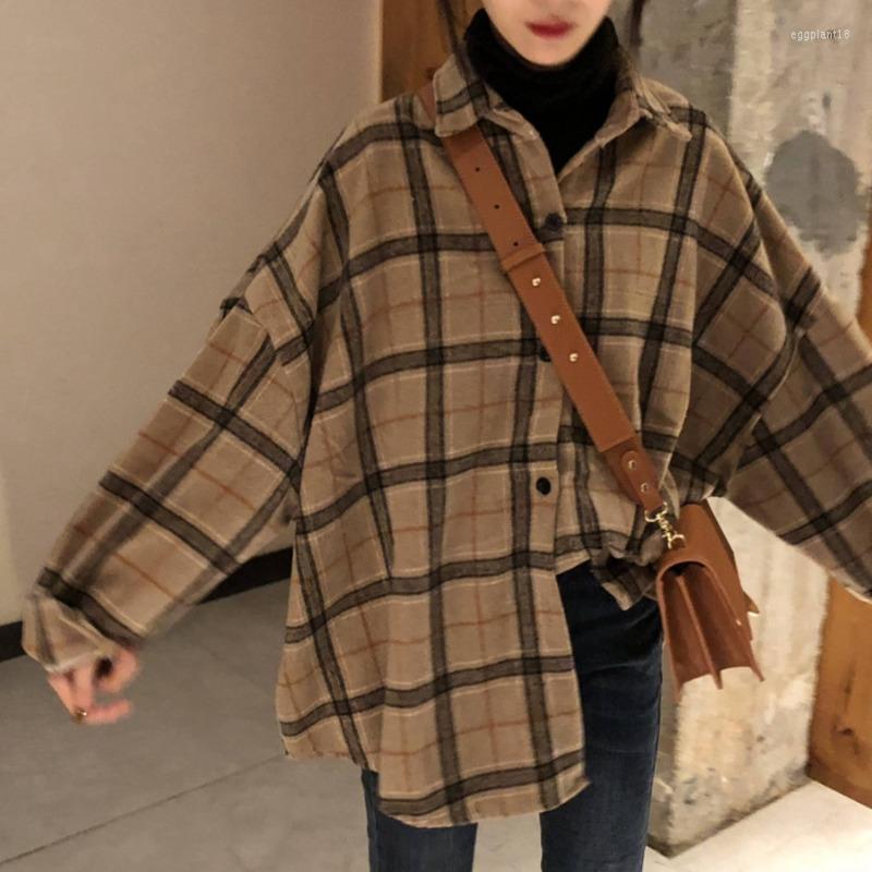 Women' Blouses Female Street Blouse Shirts Vintage All-match Plaid Boyfriend Tunic Shirt For Women Casual Korean Fashion Thick Woolen Cloth, Khaki
Women' Blouses Female Street Blouse Shirts Vintage All-match Plaid Boyfriend Tunic Shirt For Women Casual Korean Fashion Thick Woolen Cloth, Khaki
