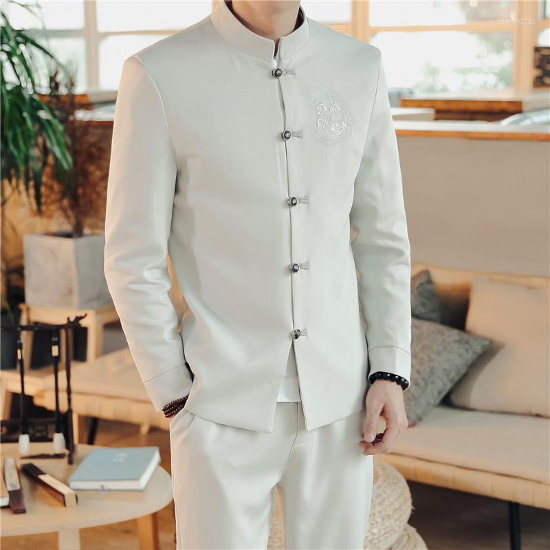 Men's Suits Chinese Retro Style Men Suit 2 Piece Sets Fashion Casual And Pants Asian Size S L XL XXL XXXL 4XL, Mi bai se
Men's Suits Chinese Retro Style Men Suit 2 Piece Sets Fashion Casual And Pants Asian Size S L XL XXL XXXL 4XL, Mi bai se