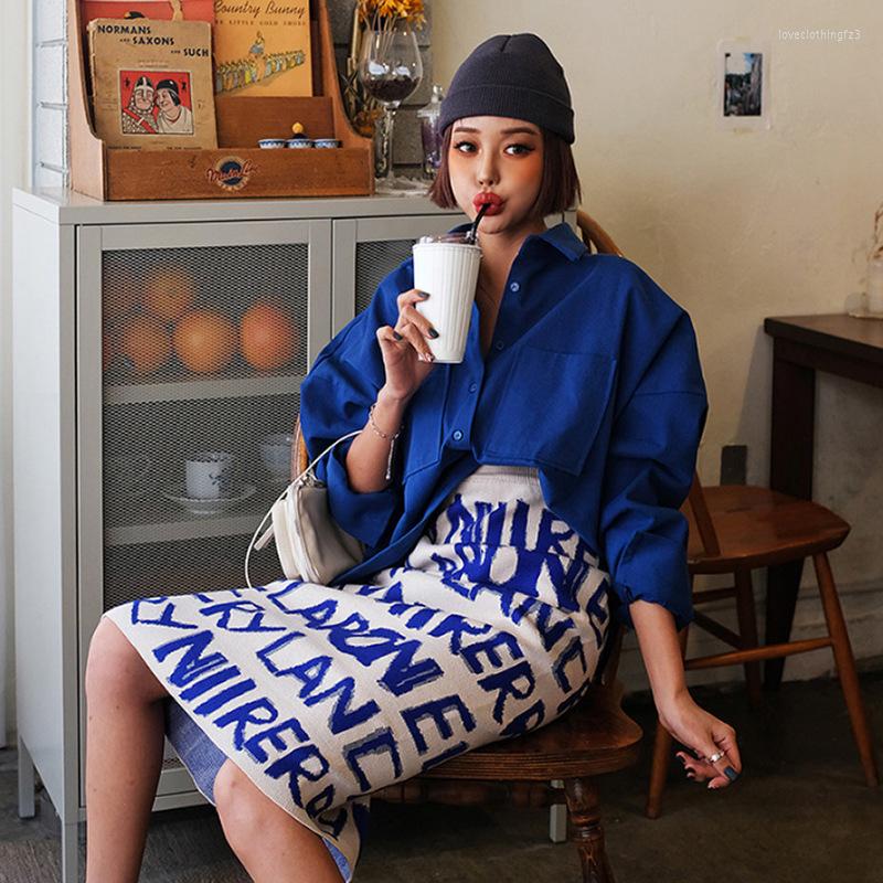 Women's Blouses Casual Solid Korean Fashion Double Pocket Oversized Women's Shirt Spring Autumn Cotton Long Sleeve Top Female, Blue
Women's Blouses Casual Solid Korean Fashion Double Pocket Oversized Women's Shirt Spring Autumn Cotton Long Sleeve Top Female, Blue