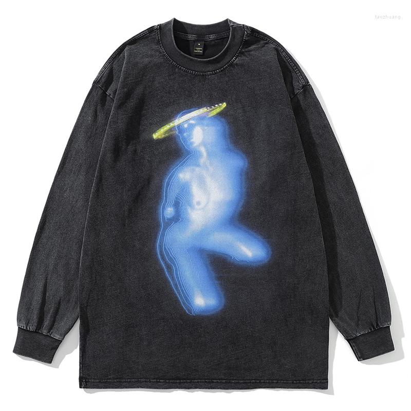 Men's T Shirts 2023 Streetwear Vintage Washed Lnog Sleeve Shirt Aesthetic Graphic Gothic Black T-shirts Men Hip Hop Punk Cotton Loose Tops
Men's T Shirts 2023 Streetwear Vintage Washed Lnog Sleeve Shirt Aesthetic Graphic Gothic Black T-shirts Men Hip Hop Punk Cotton Loose Tops