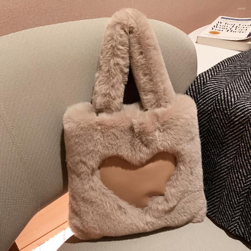 Evening Bags Winter Pseudofur Women's Cute Shoulder Bag 2023 Fashion Plush Heart Handbag Luxury Designer Purse And Tote Female Crossbody, Brown bag
Evening Bags Winter Pseudofur Women's Cute Shoulder Bag 2023 Fashion Plush Heart Handbag Luxury Designer Purse And Tote Female Crossbody, Brown bag