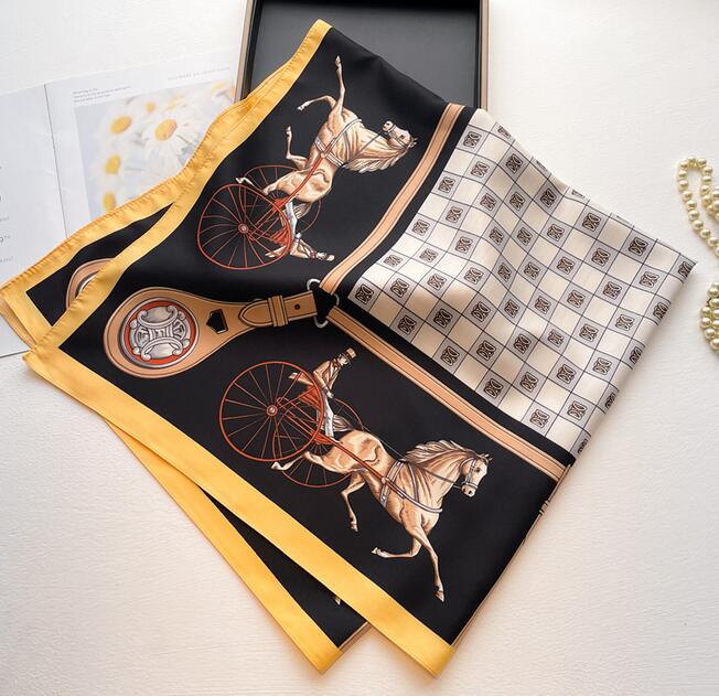 11style 90-90cm Print Floral Silk Scarf Women Fashion Long Handle Bag Scarves Plain Gradient Stripe Paris Shoulder Tote Luggage Ribbon Head Wrap
11style 90-90cm Print Floral Silk Scarf Women Fashion Long Handle Bag Scarves Plain Gradient Stripe Paris Shoulder Tote Luggage Ribbon Head Wrap