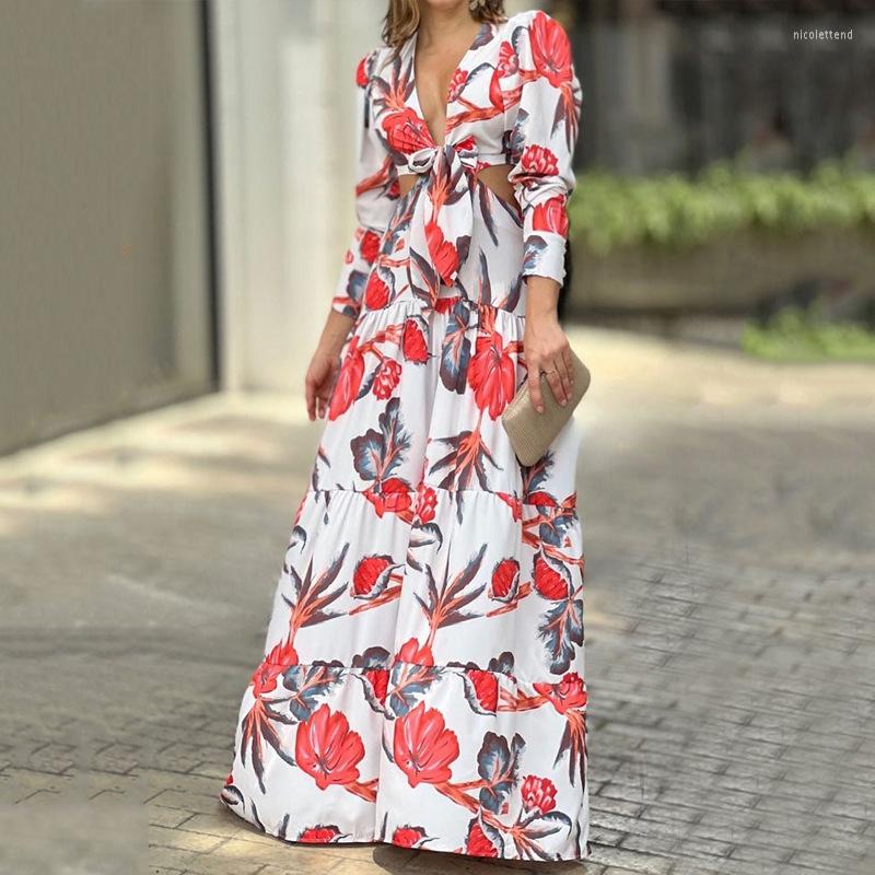 Casual Dresses For Women 2023 Autumn Fashion Floral Print Sexy V-Neck Long Sleeve Leaky Dress
Casual Dresses For Women 2023 Autumn Fashion Floral Print Sexy V-Neck Long Sleeve Leaky Dress