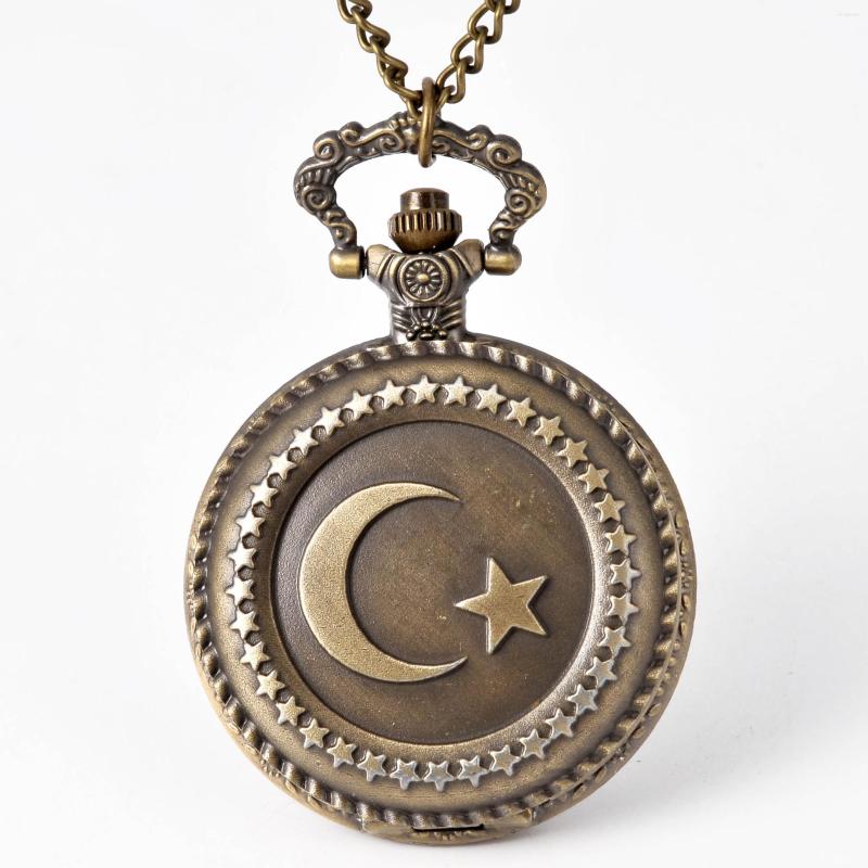 Pocket Watches Vintage Watch Bronze Design Moon Star Circle Quartz Antique For Men And Women Nice Gift, Picture shown
Pocket Watches Vintage Watch Bronze Design Moon Star Circle Quartz Antique For Men And Women Nice Gift, Picture shown