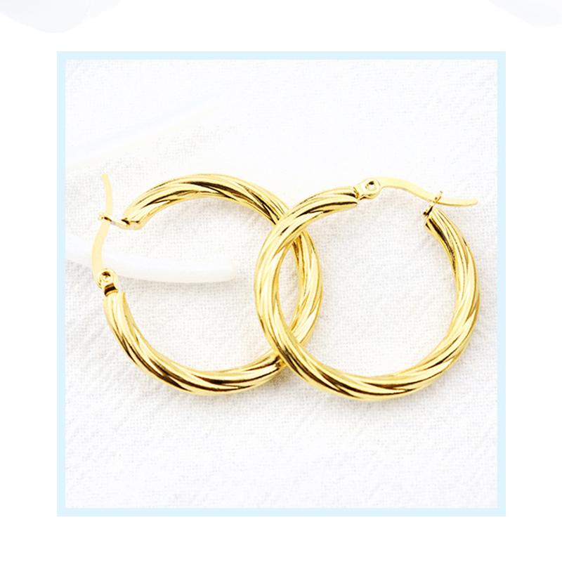 Hoop Earrings & Huggie Gold Twisted For Women Minimalist FashionAesthetic Stainless Steel Party Birthday Jewelry Gift Accessories KAE315
Hoop Earrings & Huggie Gold Twisted For Women Minimalist FashionAesthetic Stainless Steel Party Birthday Jewelry Gift Accessories KAE315