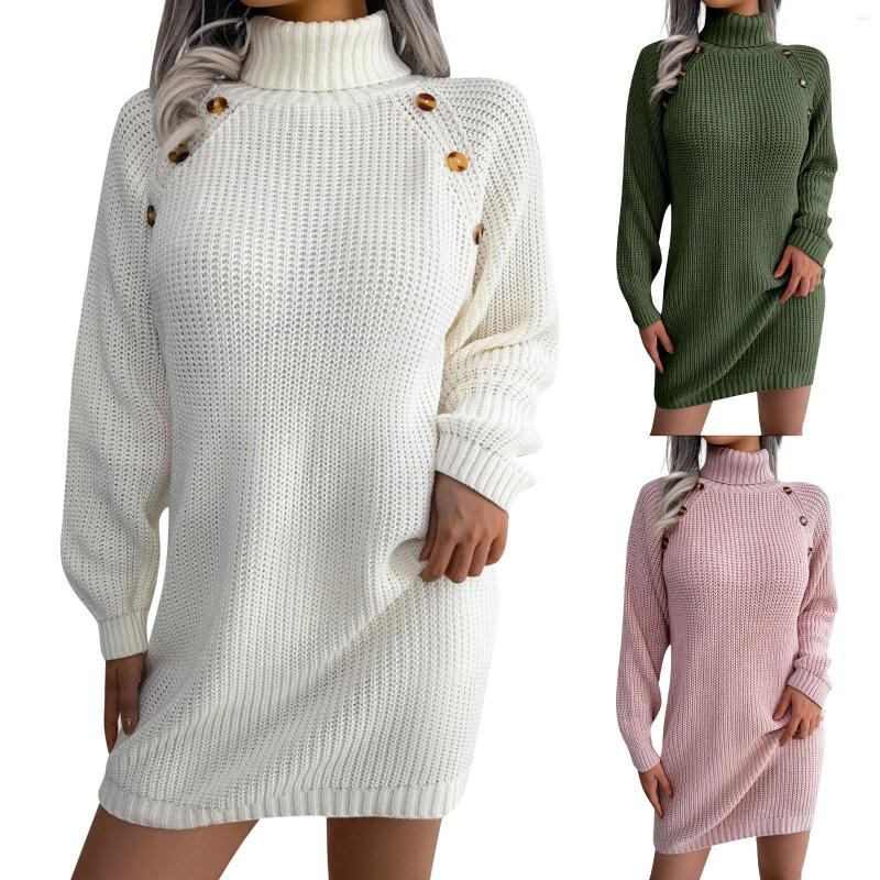 Casual Dresses Sexy For Women 2023 Winter Button Turtleneck Long-sleeved Sweater Dress Midi Vestidos Vintage Evening, Pink
Casual Dresses Sexy For Women 2023 Winter Button Turtleneck Long-sleeved Sweater Dress Midi Vestidos Vintage Evening, Pink