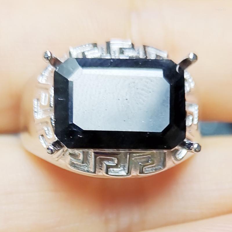 Cluster Rings Men Ring Natural Real Black Sapphire Rectangle 925 Sterling Silver 10 14mm 9.5ct Big Gemstone Fine Jewelry R227112
Cluster Rings Men Ring Natural Real Black Sapphire Rectangle 925 Sterling Silver 10 14mm 9.5ct Big Gemstone Fine Jewelry R227112