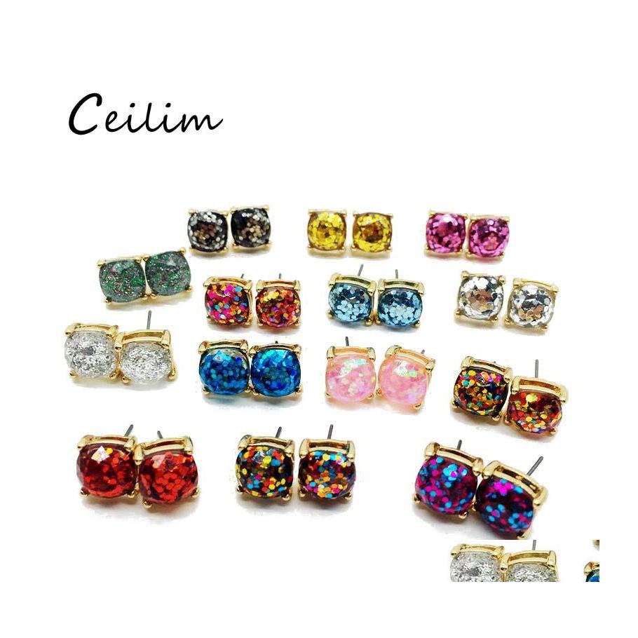 Stud Colorf Party Cute Elegant Design Square Glitter Sweet Earring High Quality Resins Jewelry For Men Women Holiday Drop Delivery Ea Otgln
Stud Colorf Party Cute Elegant Design Square Glitter Sweet Earring High Quality Resins Jewelry For Men Women Holiday Drop Delivery Ea Otgln