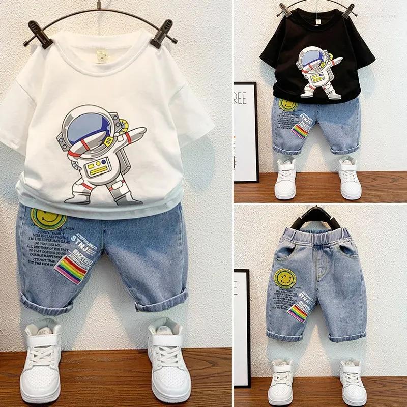 Clothing Sets Boys Summer Suit Children's Cotton Short-sleeved T-shirt Denim Shorts Two-piece Baby Clothes, Set 1
Clothing Sets Boys Summer Suit Children's Cotton Short-sleeved T-shirt Denim Shorts Two-piece Baby Clothes, Set 1