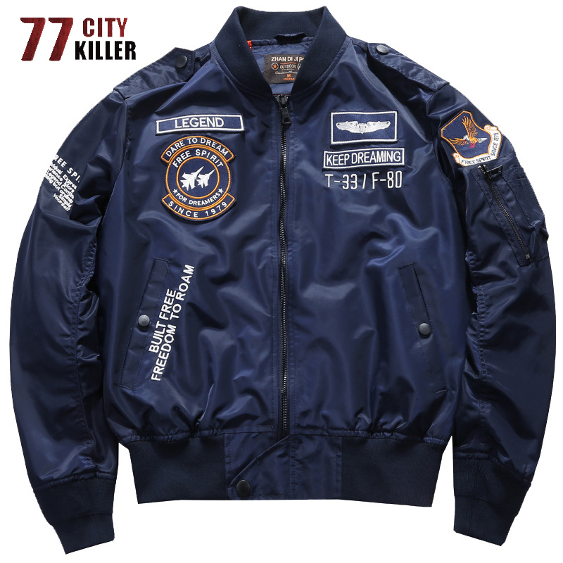 Mens Jackets 77City Killer MA1 Spring Bomber Jacket Men Military Windbreaker Pilot Male Streetwear Multipocket Coat Chaqueta Hombre 230203
