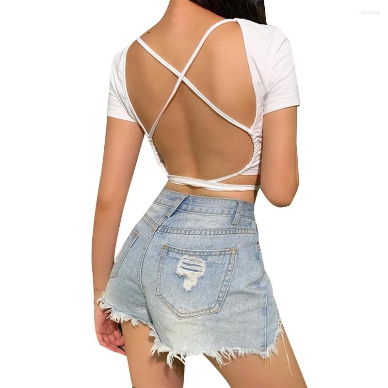 Women' Tanks 2023 Fashion Women Acutes Round Neck Short-Sleeved Short T-shirt Simple Solid Color Back Cutout, Black
Women' Tanks 2023 Fashion Women Acutes Round Neck Short-Sleeved Short T-shirt Simple Solid Color Back Cutout, Black