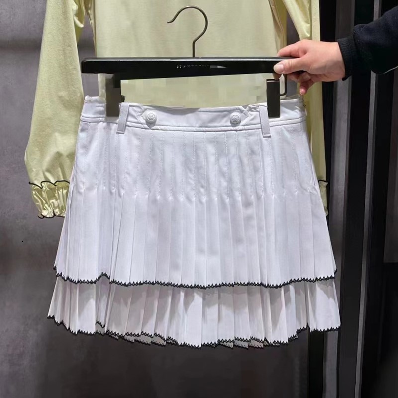 Tennis Skirts ST golf suit skirt womens summer doublelayer frills high waist slim breathable pleated sports 230203, White
Tennis Skirts ST golf suit skirt womens summer doublelayer frills high waist slim breathable pleated sports 230203, White