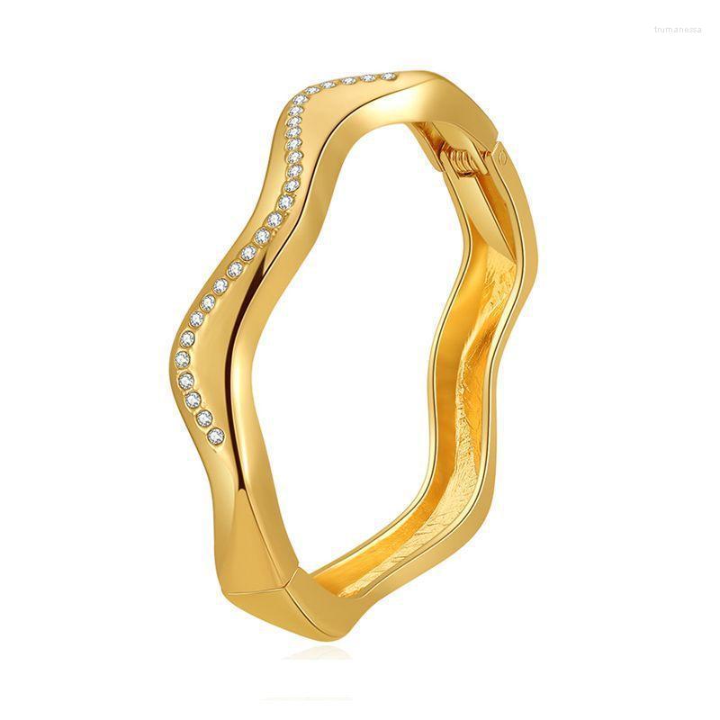 Bangle Metal Crystal Bracelets Simple Accessories Trendy Elegant Wavy Geometric Open Bangles Party Jewelry Trum22
Bangle Metal Crystal Bracelets Simple Accessories Trendy Elegant Wavy Geometric Open Bangles Party Jewelry Trum22