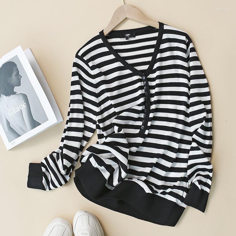 Women's Sweaters High Quality Wool Blend Black And White Striped Knitted Sweater For Women 2023 Fashion Spring Women's Cardigan Thin Top, Black white striped
Women's Sweaters High Quality Wool Blend Black And White Striped Knitted Sweater For Women 2023 Fashion Spring Women's Cardigan Thin Top, Black white striped