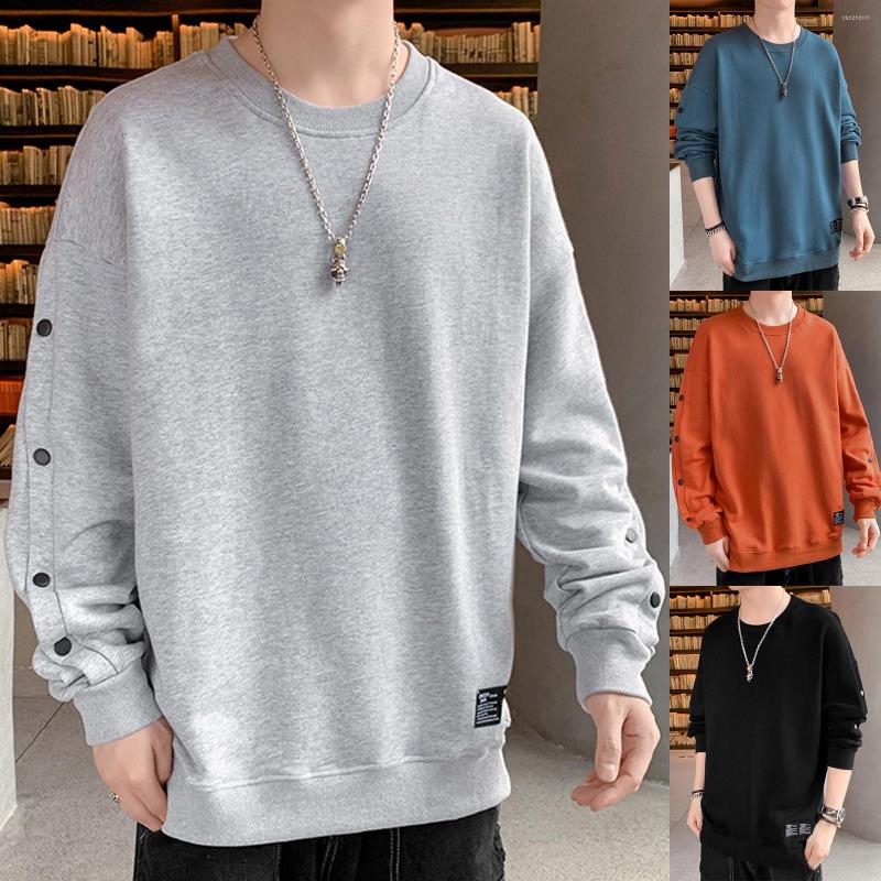 Men's Hoodies Male Casual Solid Button Hoodless Off Shoulder Sleeve Round Neck Sweatshirt Blouse, Black
Men's Hoodies Male Casual Solid Button Hoodless Off Shoulder Sleeve Round Neck Sweatshirt Blouse, Black