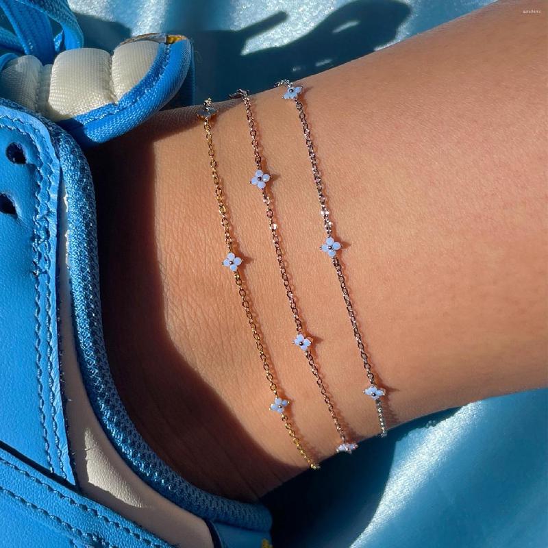 Anklets SO Geometry Irregular Single Layer Zircon Blue Flowers Jewelry For Women Fashion Simple Party Beach Gift Wholesale
Anklets SO Geometry Irregular Single Layer Zircon Blue Flowers Jewelry For Women Fashion Simple Party Beach Gift Wholesale