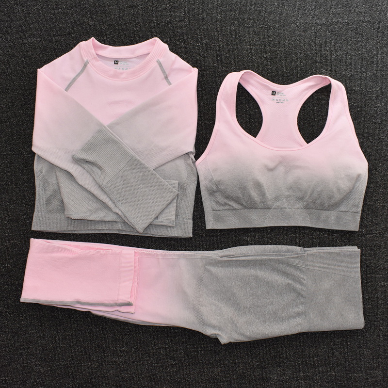Yoga Outfit Ombre Women Set Seamless Leggings Long Sleeve Crop Top Sports Bra Running Pants Gym Clothing Fitness Workout Suit 230203, Brapantsred
Yoga Outfit Ombre Women Set Seamless Leggings Long Sleeve Crop Top Sports Bra Running Pants Gym Clothing Fitness Workout Suit 230203, Brapantsred
