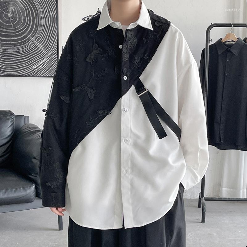 Men's Casual Shirts Patchwork Oversized Male Print Blouses Men All-Match Long Sleeve Loose Tops Black White Butterfly Graphic
Men's Casual Shirts Patchwork Oversized Male Print Blouses Men All-Match Long Sleeve Loose Tops Black White Butterfly Graphic