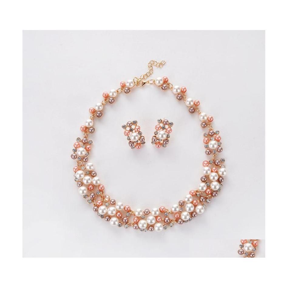 Earrings Necklace Europe Party Wedding Jewelry Set Womens Faux Pearls Rhinestone Beaded With Drop Delivery Sets Dhvud, As the picture
Earrings Necklace Europe Party Wedding Jewelry Set Womens Faux Pearls Rhinestone Beaded With Drop Delivery Sets Dhvud, As the picture