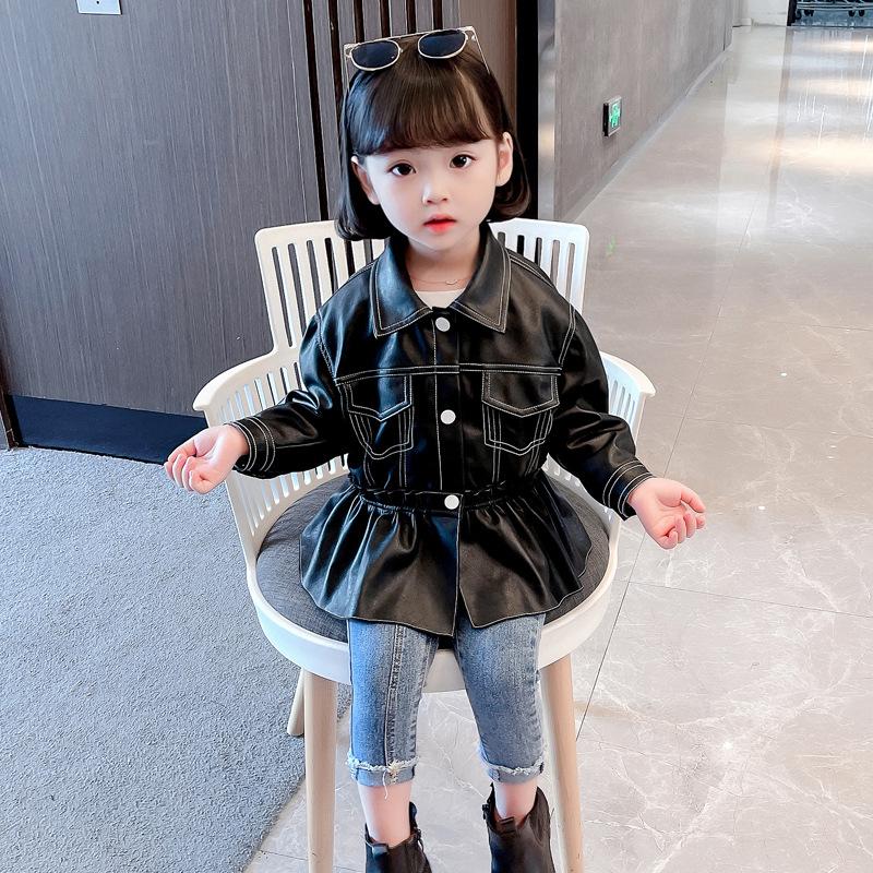 Jackets 2023 Spring And Autumn Girls Coat Western Style Children's Motorcycle Leather Baby Korean Skirt-style, Black
Jackets 2023 Spring And Autumn Girls Coat Western Style Children's Motorcycle Leather Baby Korean Skirt-style, Black