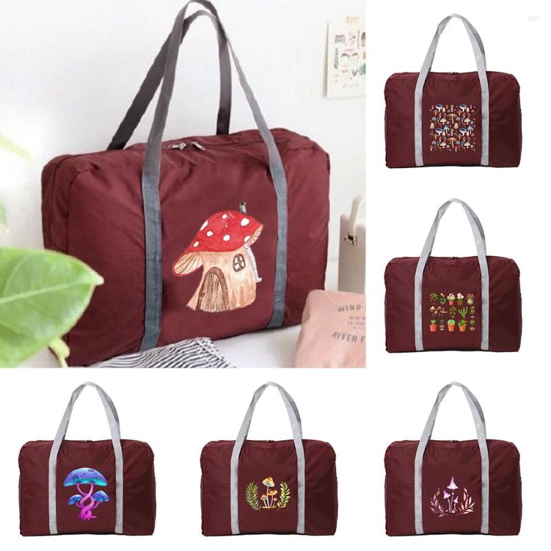 Duffel Bags Travel Bag Unisex Foldable Handbags Organizers Large Capacity Portable Luggage Mushroom Pattern Accessories, Wine red
Duffel Bags Travel Bag Unisex Foldable Handbags Organizers Large Capacity Portable Luggage Mushroom Pattern Accessories, Wine red