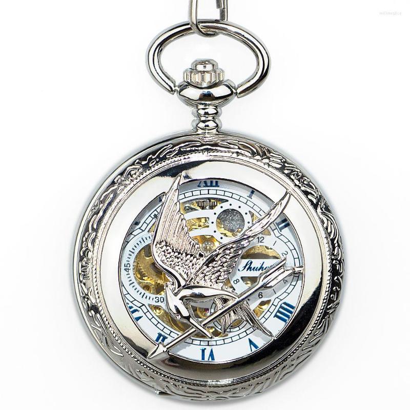 Pocket Watches Drop Mechanical Mens Steampunk Hollow Bird Logo Transparent Watch Casual Fob, No box
Pocket Watches Drop Mechanical Mens Steampunk Hollow Bird Logo Transparent Watch Casual Fob, No box